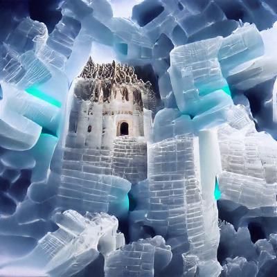 Crystallized Snow Creates Ice Castle in 8K