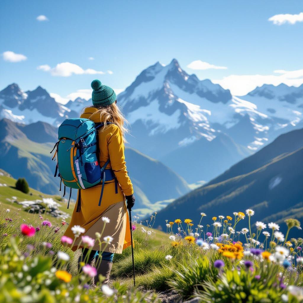 Alpine Meadow in the Swiss Alps