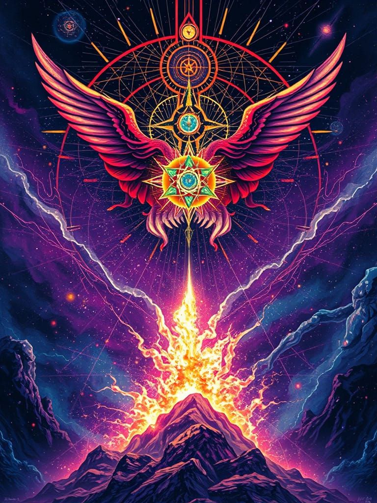 Cyberpunk Awakening in Vibrant Japanese Style