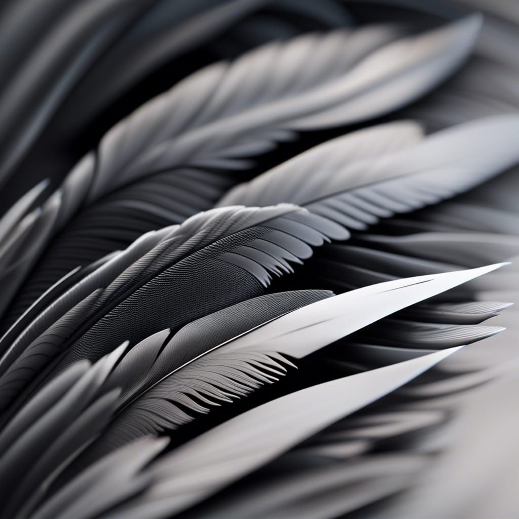 Macro Photograph of a Bird's Wing in High Resolution