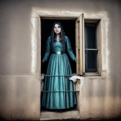 Eerie Photograph of a Woman Hidden in Window