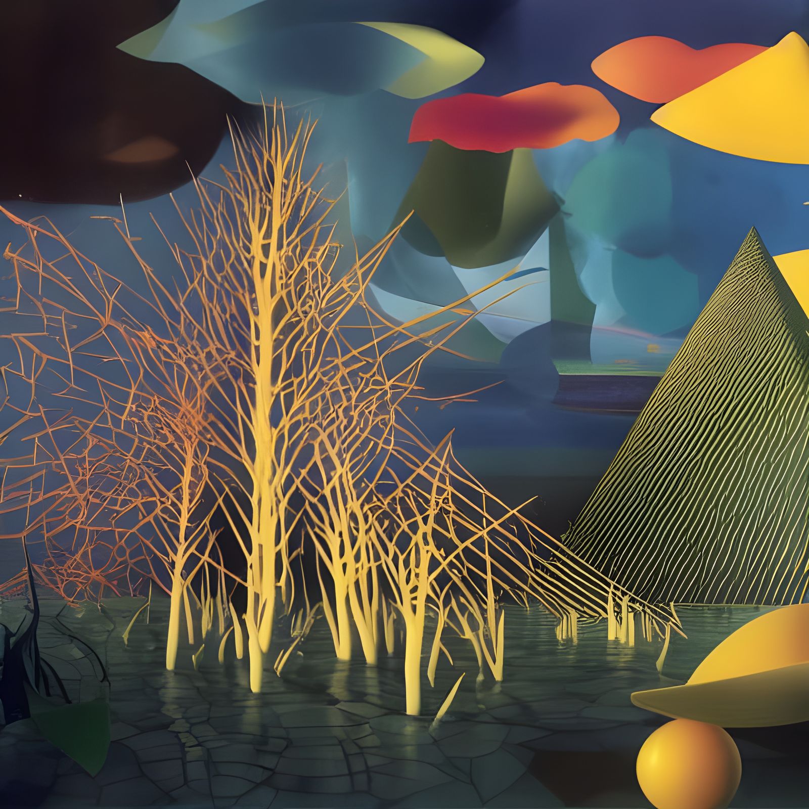 Biopunk Ecosystem with Golden Section