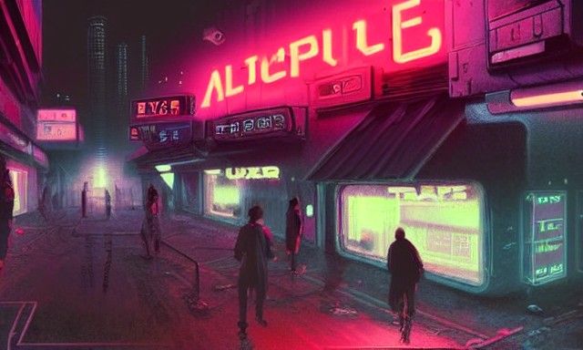 Cyberpunk Auction House Selling Ancient Tech Relics