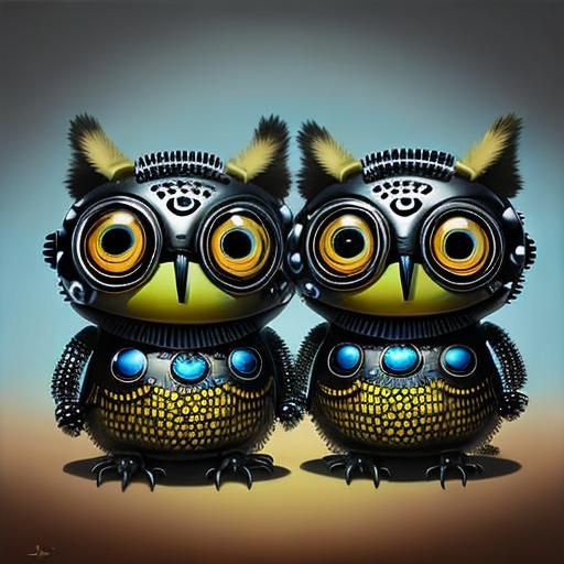 Cute Robots in Ferrofluid Factory: Digital Rendering