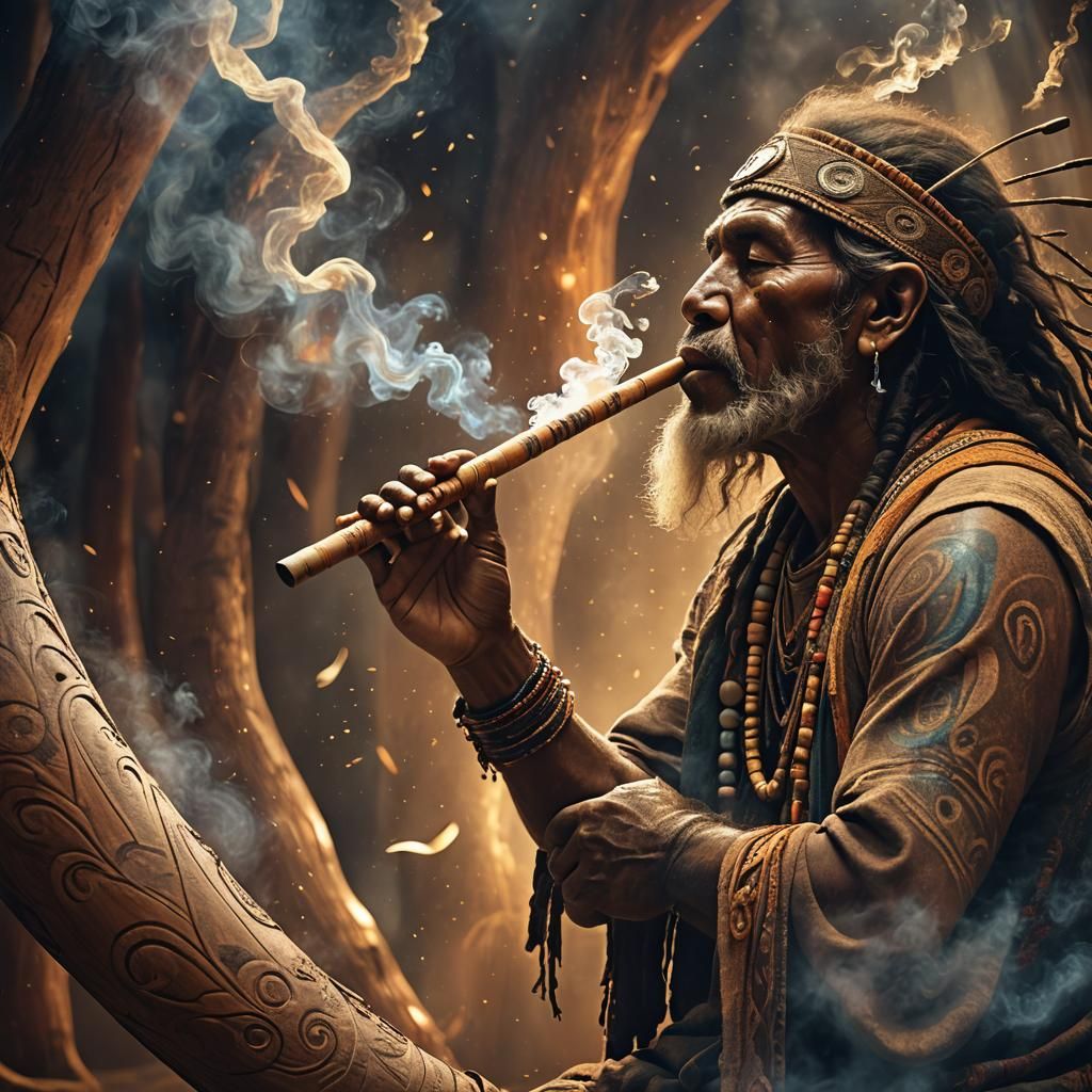 Aboriginal Shaman's Astral Didgeridoo Performance