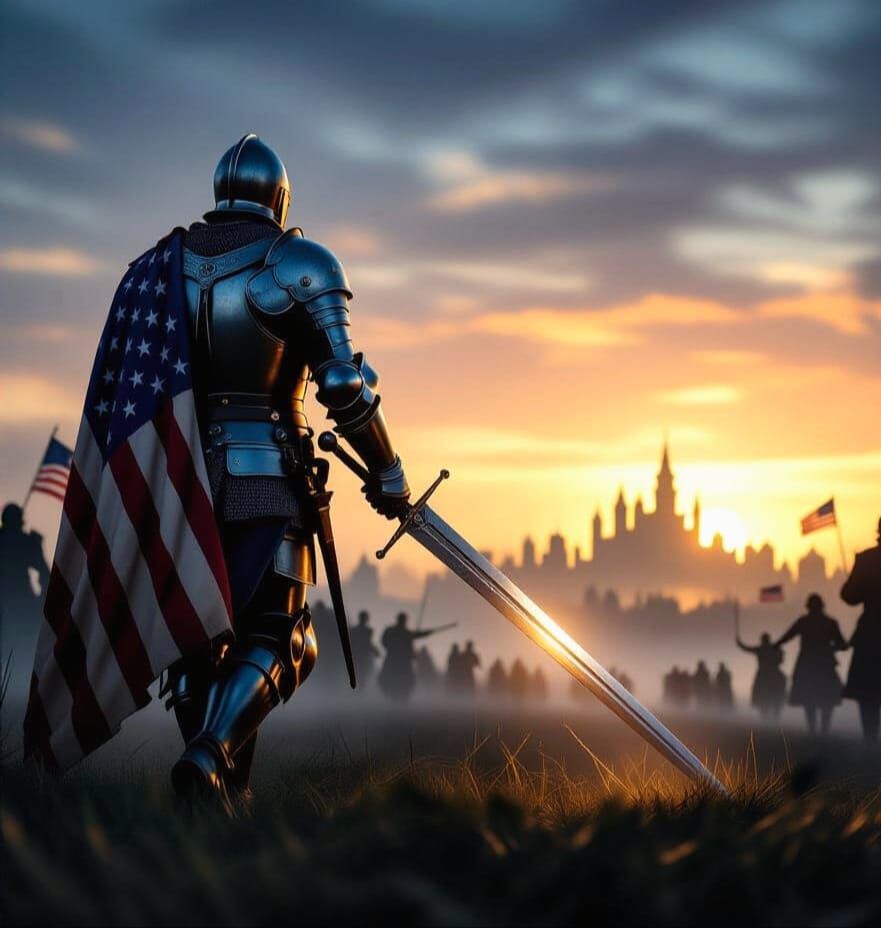 Knight's Solemn Retreat to Heavenly City