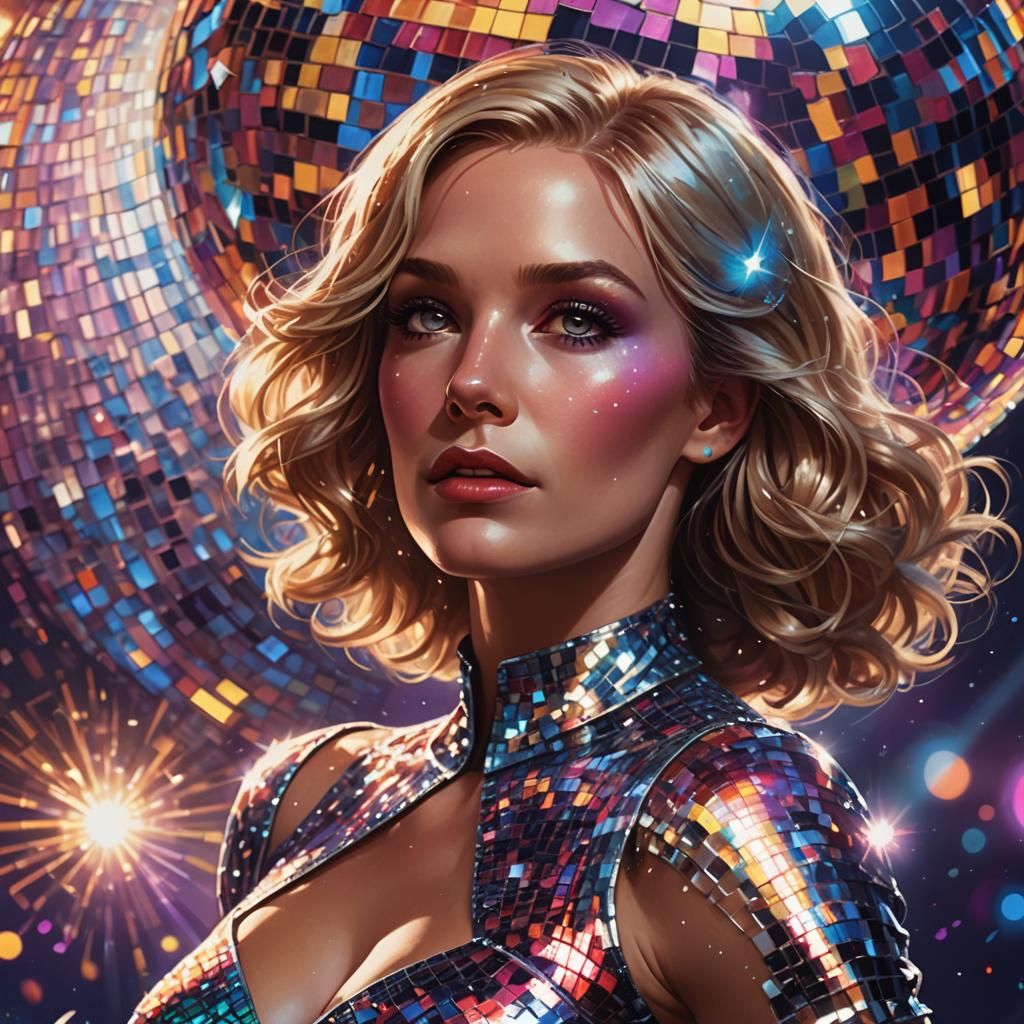 Invisible woman formal dress prom night dancing under the disco ball