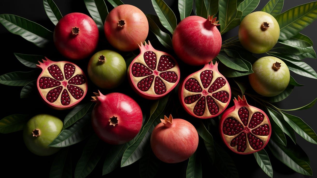 Vibrant Pomegranate Still Life