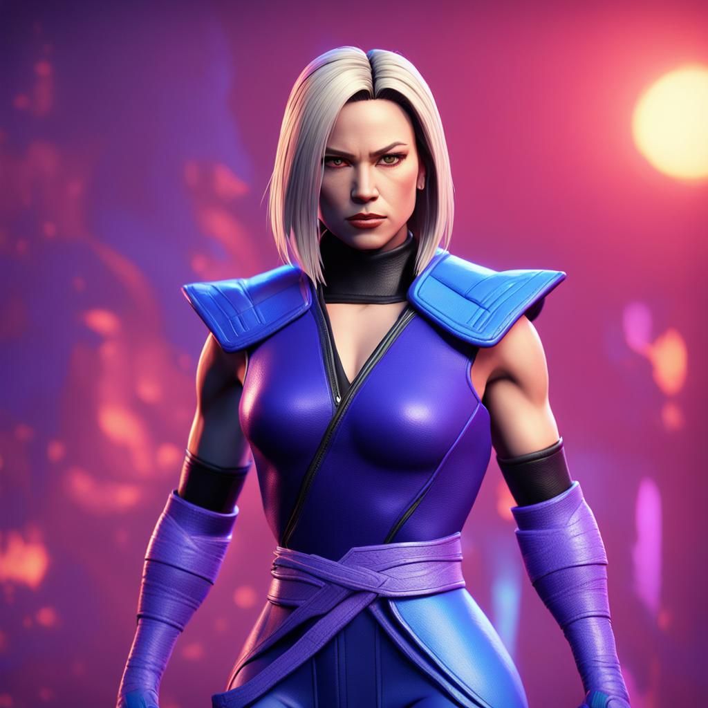 Nina Williams as Kitana: 3D Digital Art