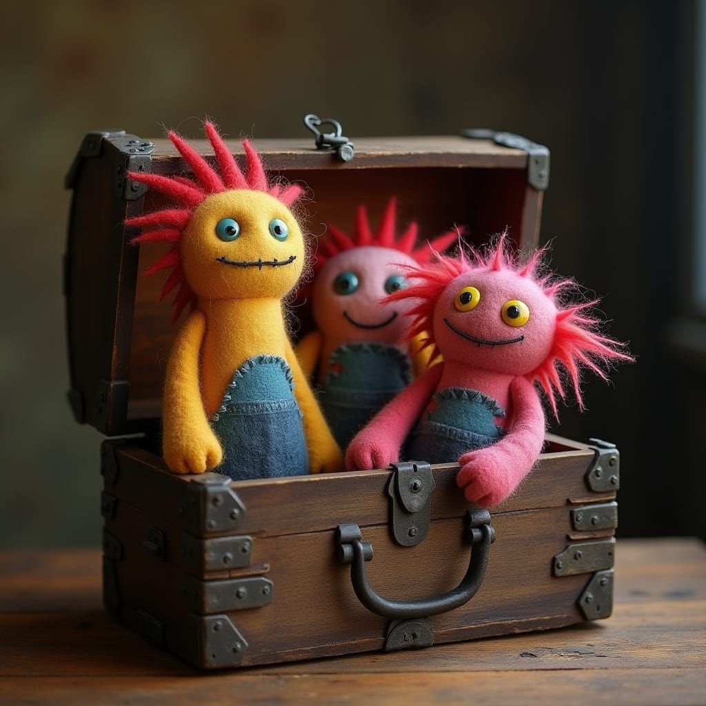 Felt monsters dolls