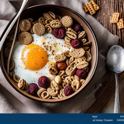 Cereal Bodybuilder: Breakfast for Champions in Ukiyo-e Style