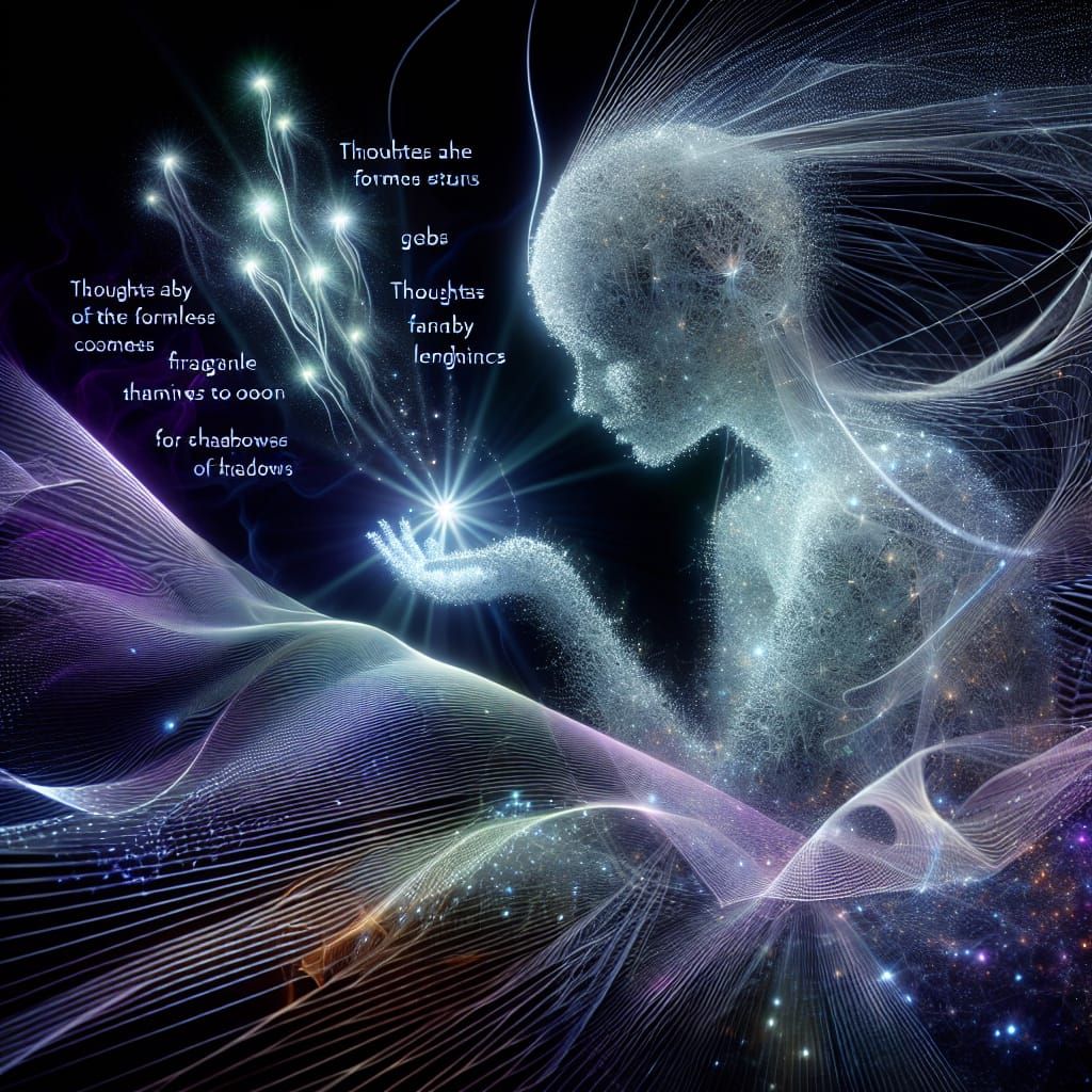 Radiant Laser Light Woman in Ecstasy