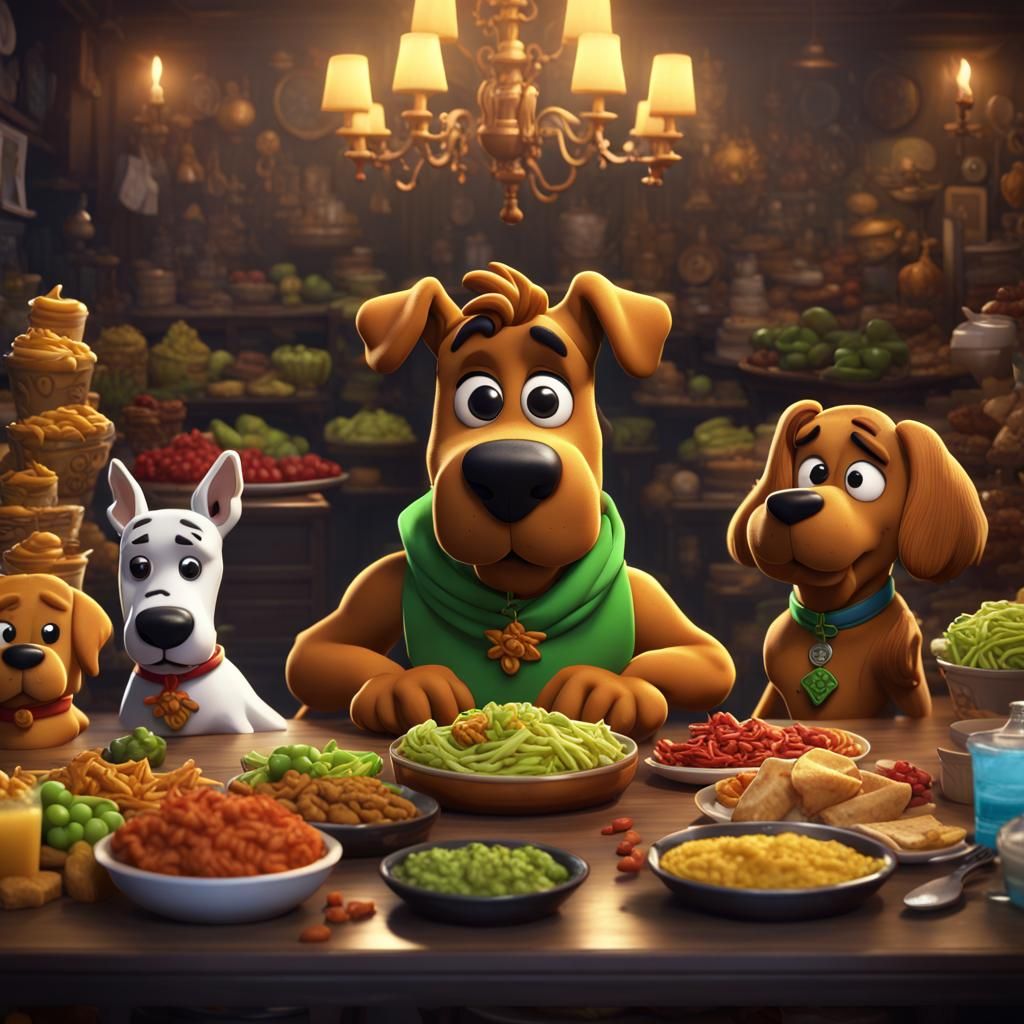 Chibi Scooby Doo Feast: A Global Culinary Adventure
