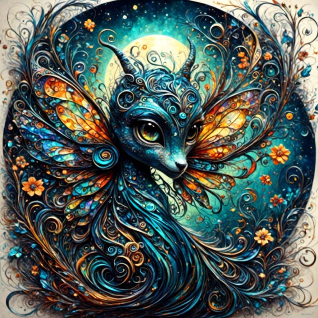 Ethereal Art Deco Nouveau Impasto Zentanglism Patchwork