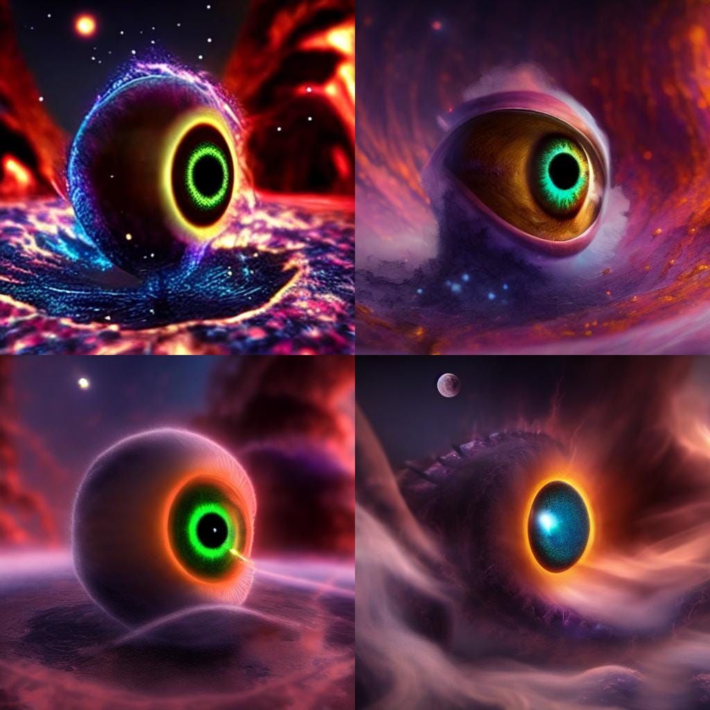 Magical Eyeball Drifting in Ethereal Realm