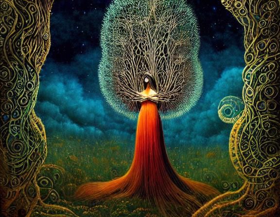 Fairytale Mycena Dream in Rich Colors