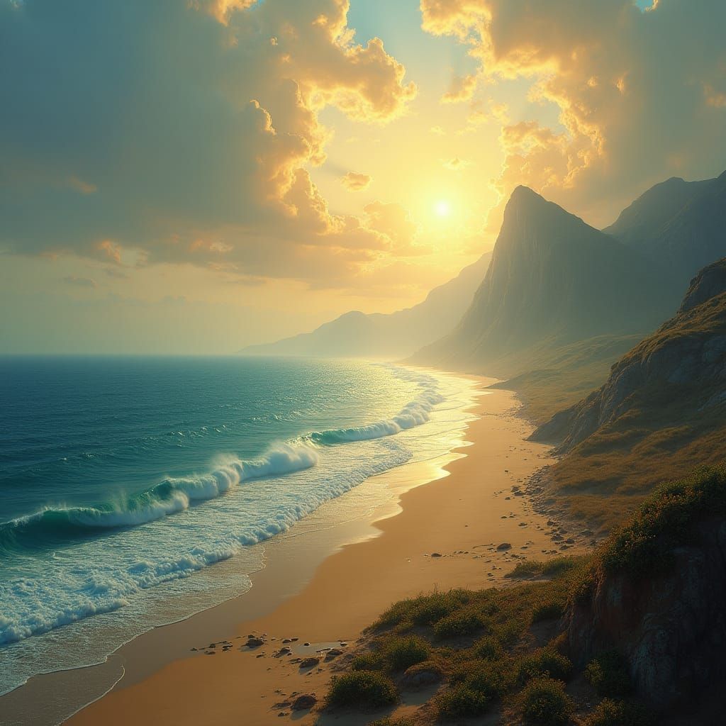 Creation: Land Emerges from the Sea