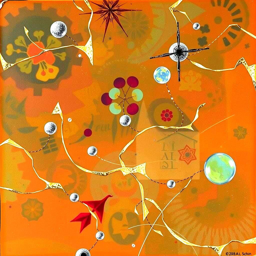 Vibrant Masterpiece in Triadic Colors