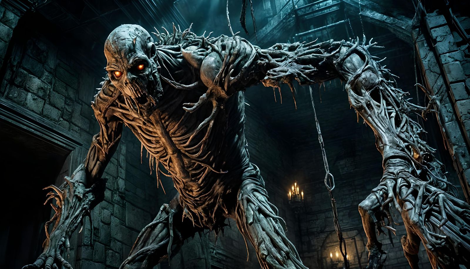 Grotesque Zombie Abomination in Dungeon Realm