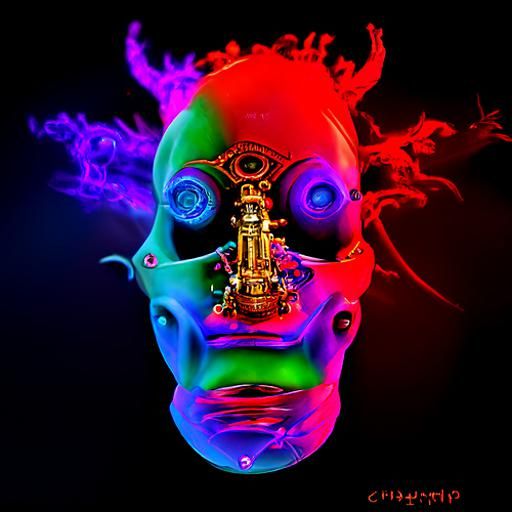Clockwork Techno-Spirit in Astral Space: Steampunk Automaton