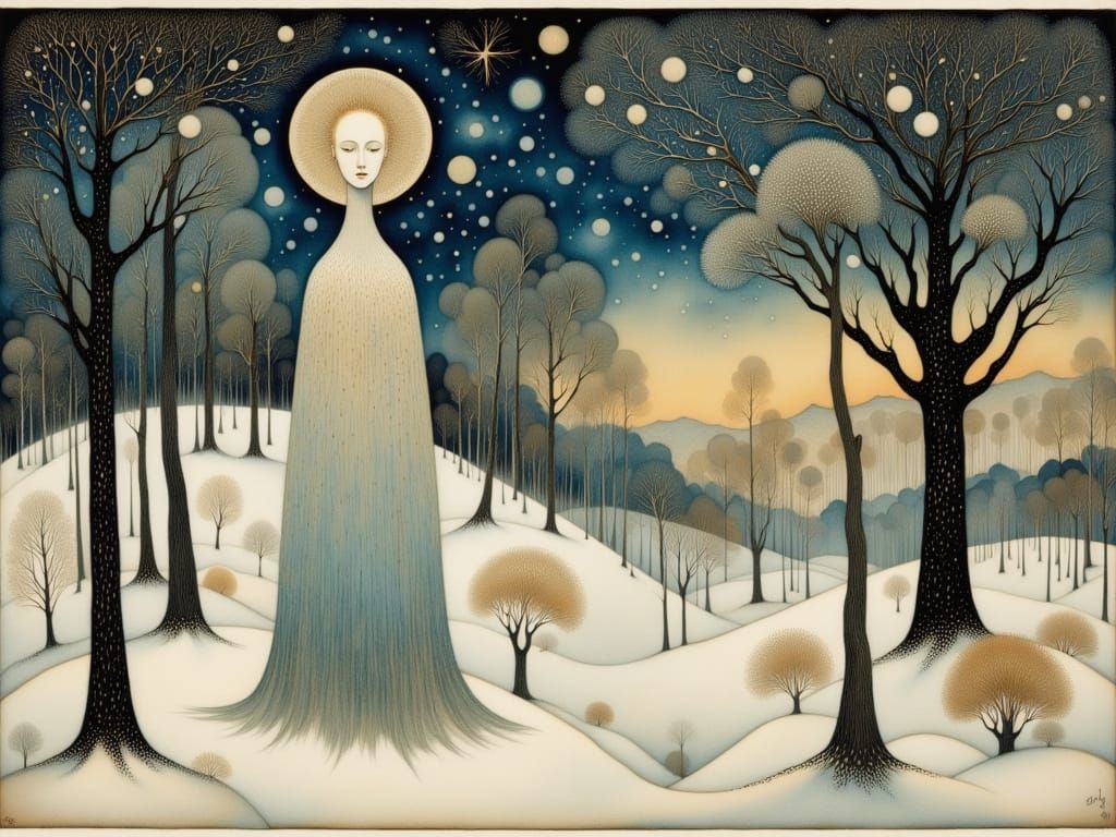 The Snow Queen in a Whimsical Winter Wonderland