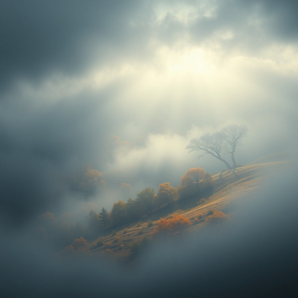 Shadows Creep Across Autumn Fields: Detailed Matte Painting