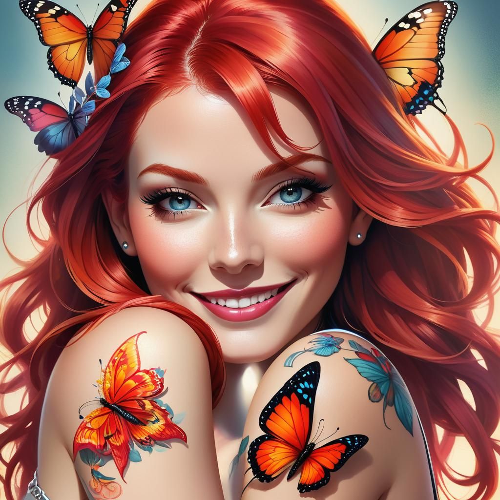 Radiant Woman Portrait in Digital Art Style