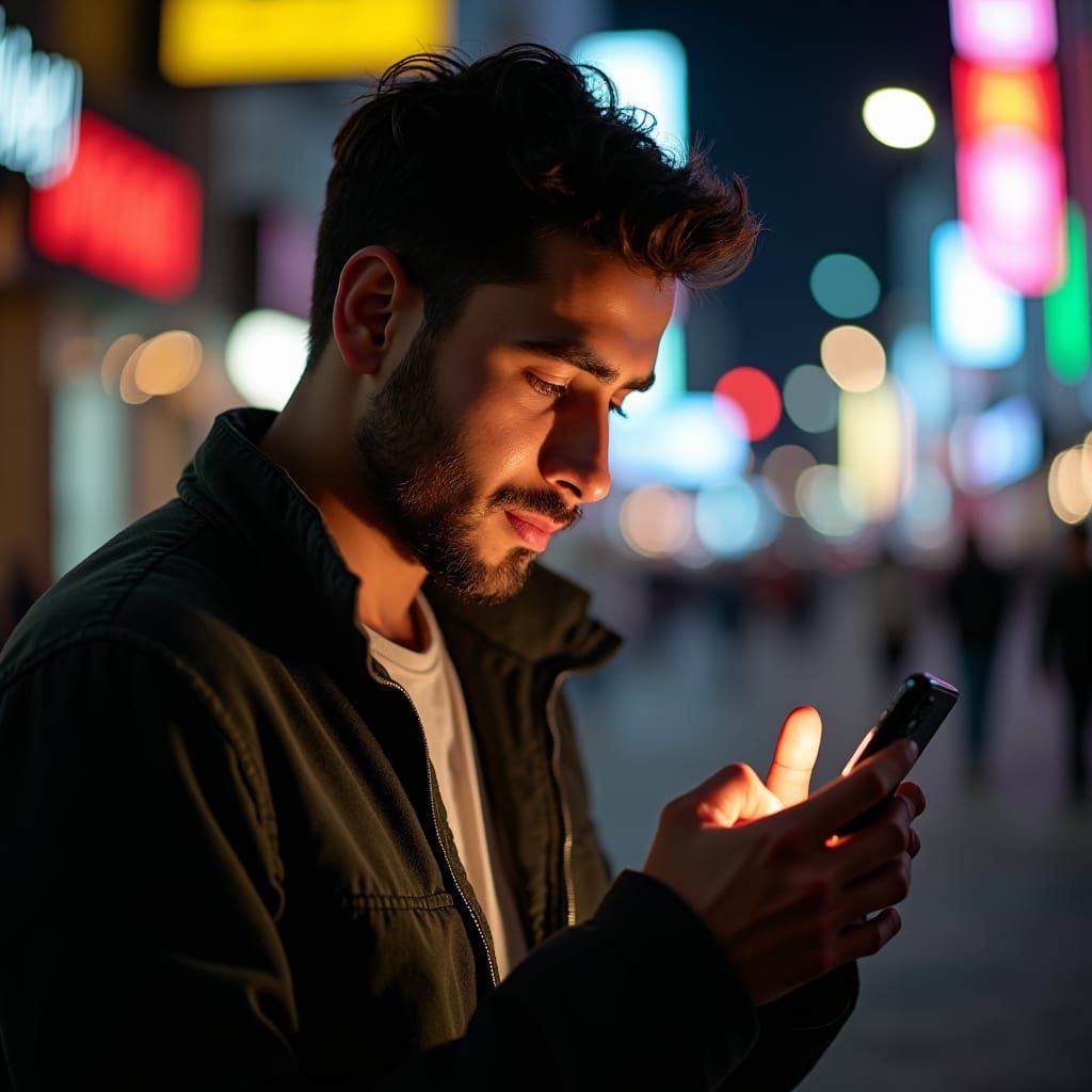 Cinematic Mobile App Interface in 35mm Style