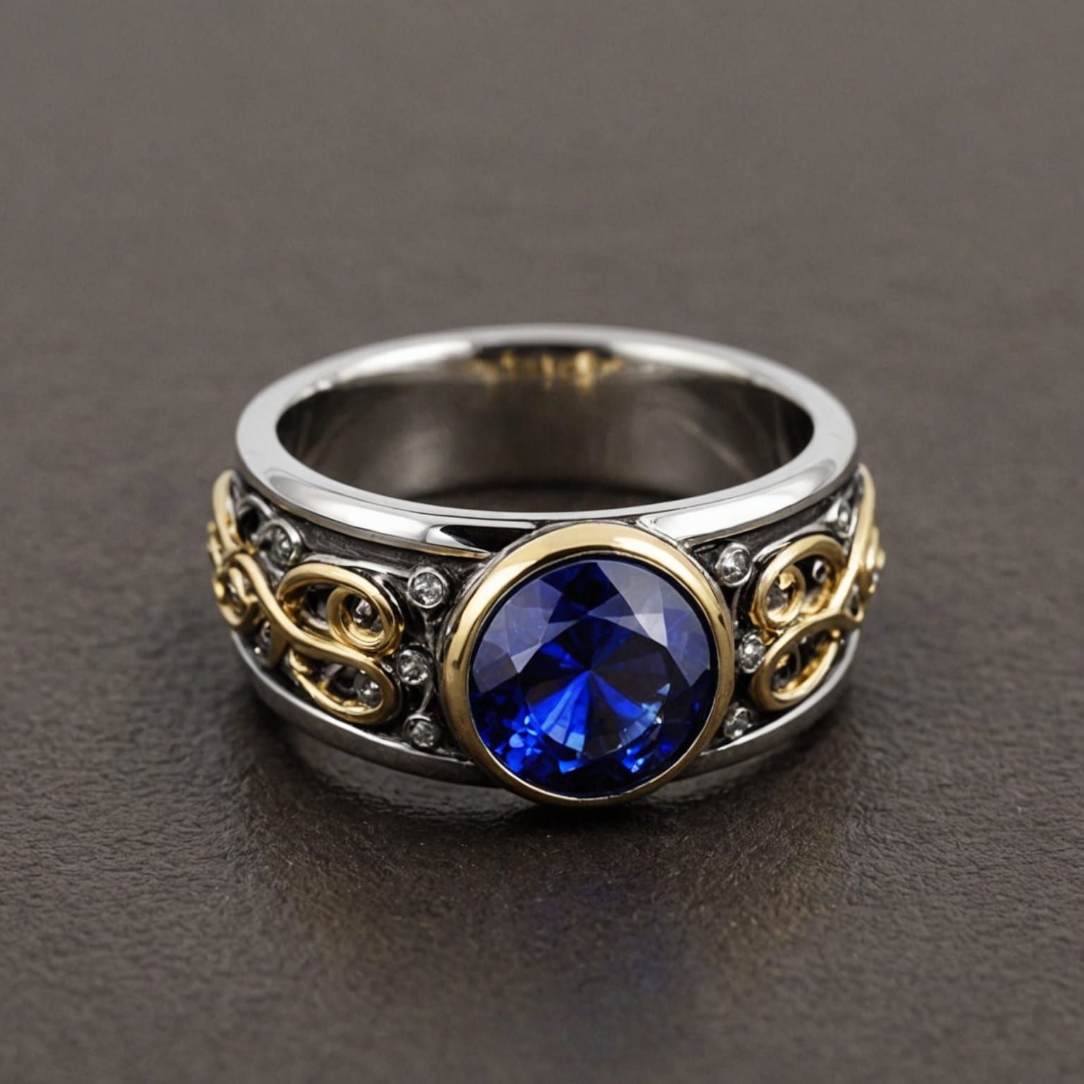 Luxurious Moonlit Ring with Opal Centerstone