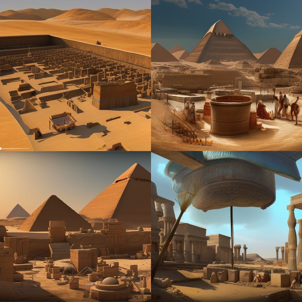 Egyptian Dig Site: Detailed Matte Painting