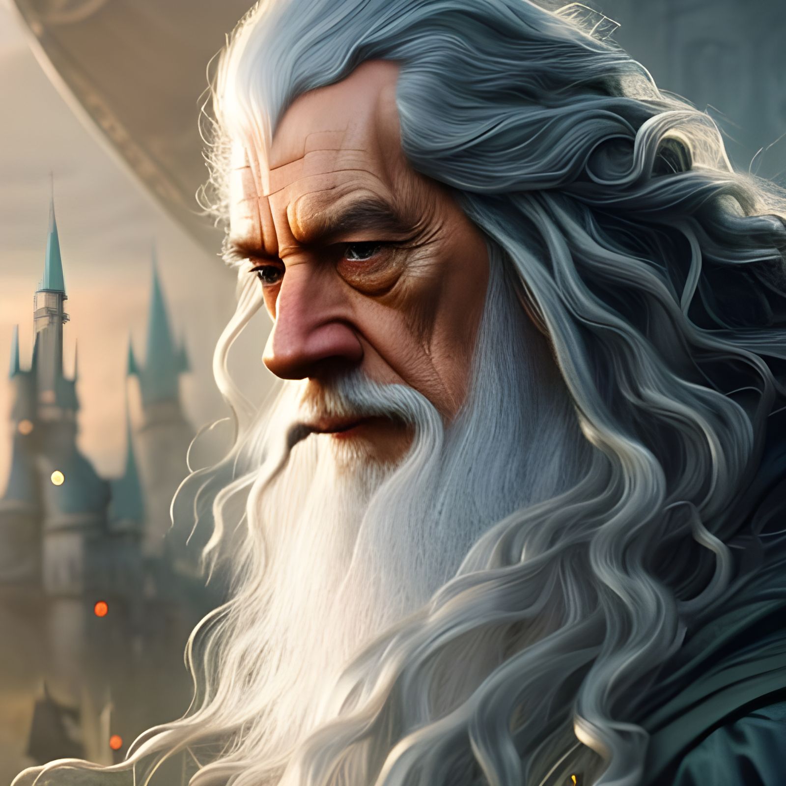 Gandalf at a Football Game in Rococo Style