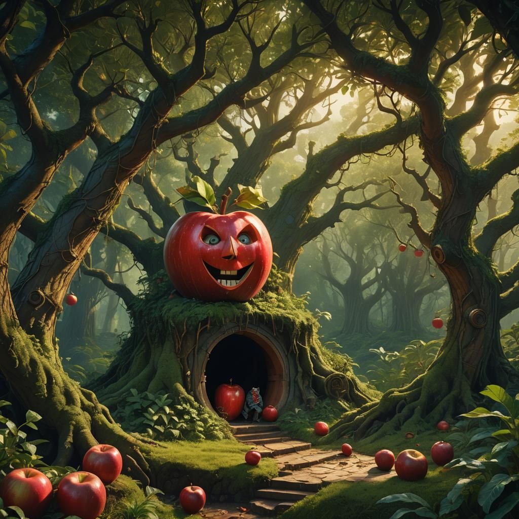 Regal King in Apple, Fantasy Concept Art