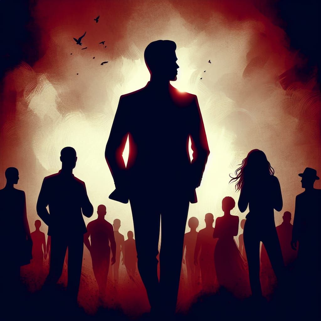 Elegant Silhouette: Wealth and Aspiration in Red