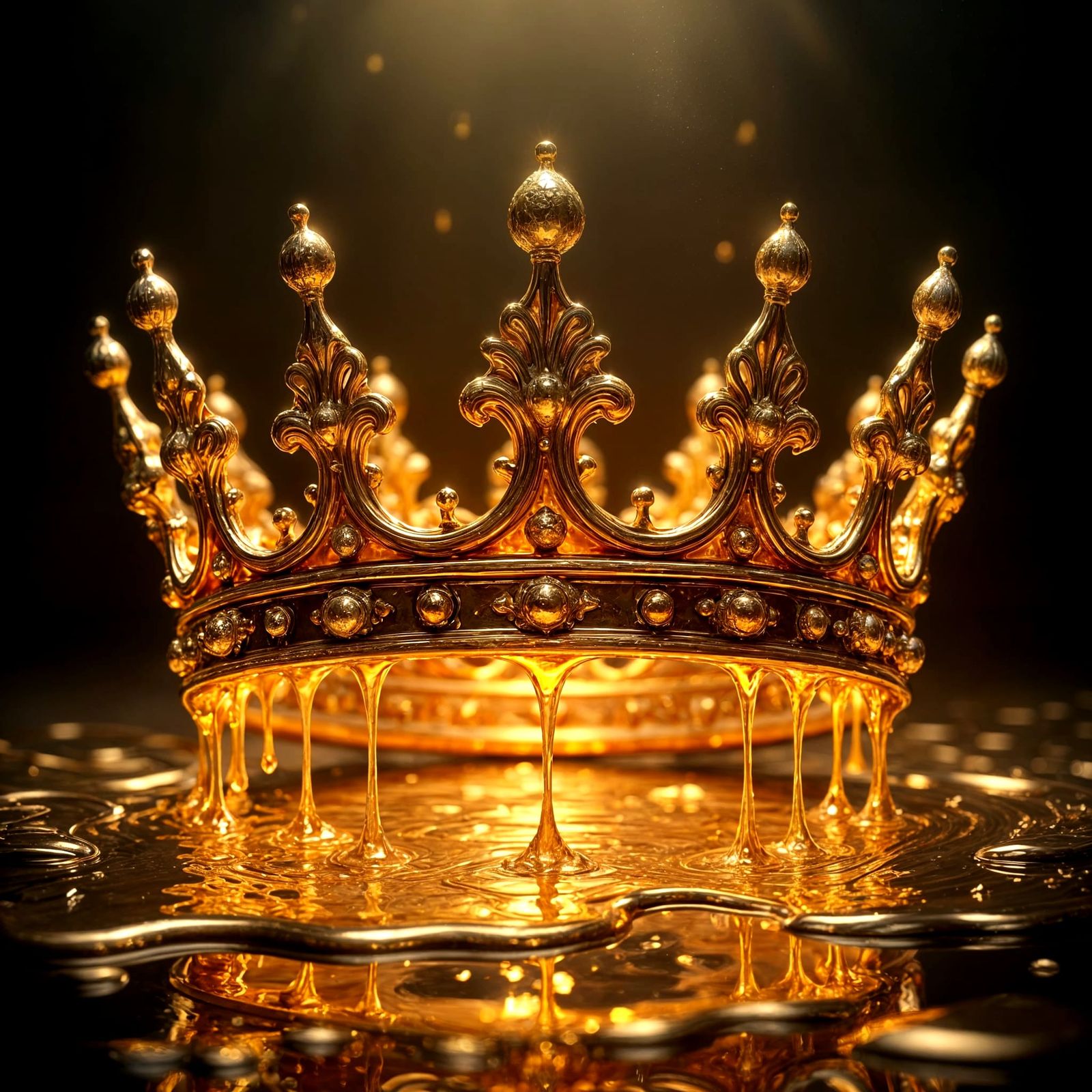 Melting Gold Liquid Crown