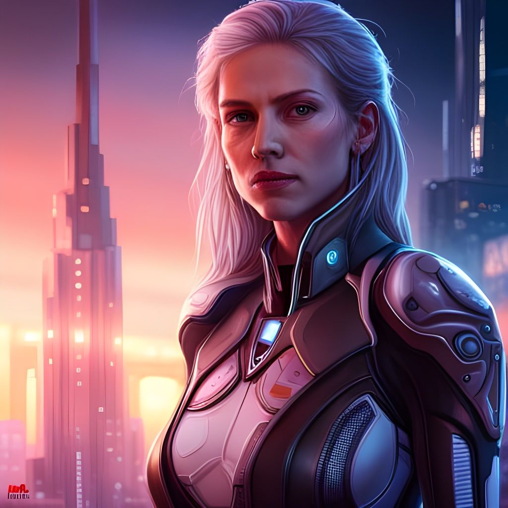 Cyberpunk Girl Scientist Portrait in Ultra Detail