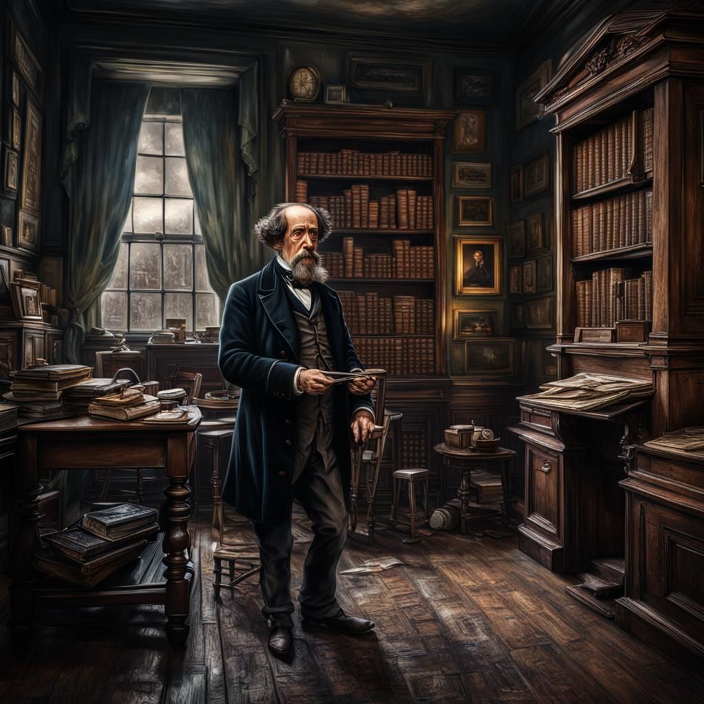 Hyperrealistic Portrait of Charles Dickens