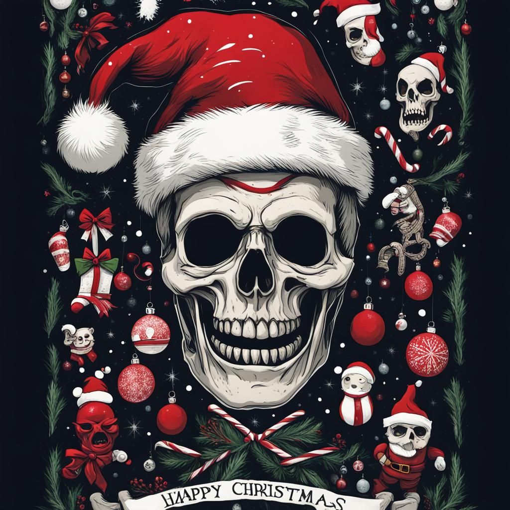 Macabre Christmas Poster: Dark Holiday Joy