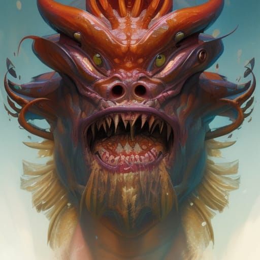 Demonic Eldridge Fish Demon Portrait in High Resolution