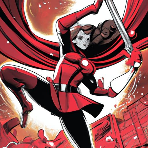 Scarlet Witch Wields Red Magic with Cosmic Lasso