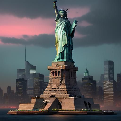 Statue of Liberty Playboy Cover: Syd Mead-Inspired Art