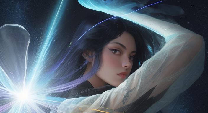 Otherworldly Glass Jar in a Deep Blue Haze