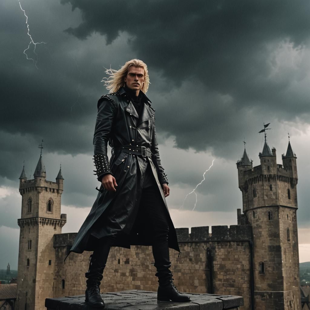 Dark Fantasy Storm Master on Gothic Tower