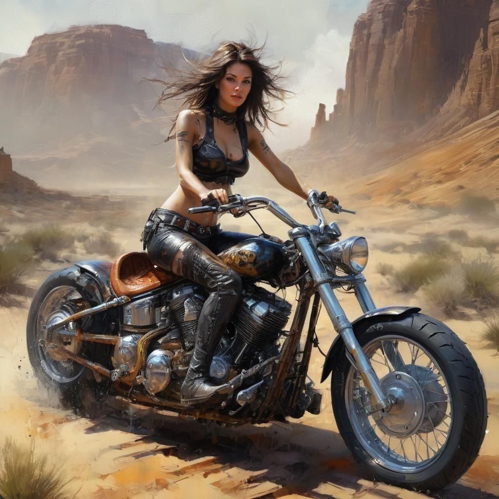 Desert Rider: A Detailed Digital Painting