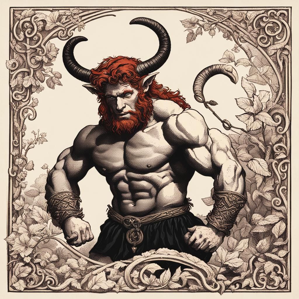 Red-Haired Satyr in Black Attire