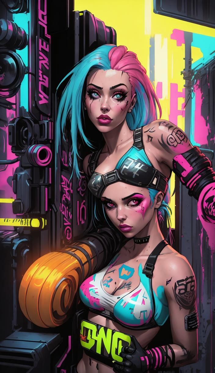 Siamese Twin Cyberpunk Sisters