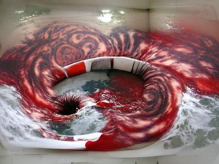 Blood Whirlpool: A Deep Red Vortex