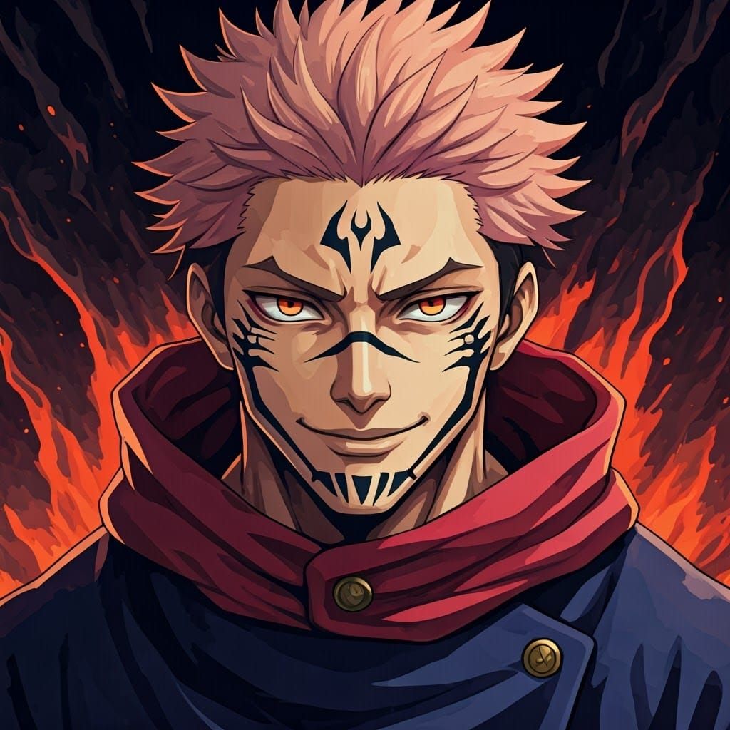 Mysterious King of Curses in Dark Fantasy Style