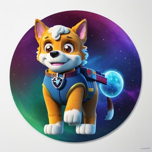 Paw Patrol: Cosmic Holographic Astral Illustration