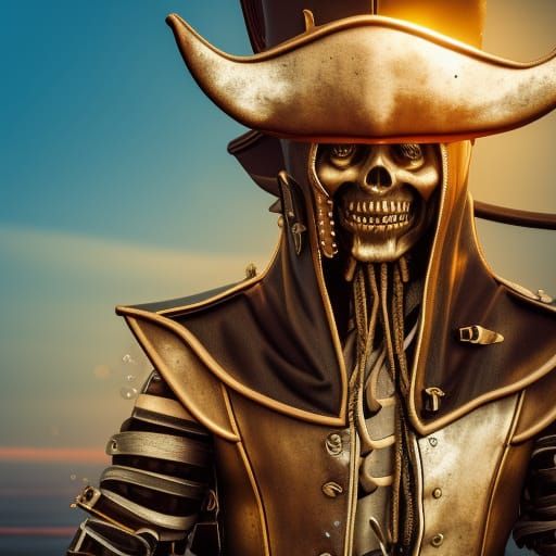 Pirate on Ship with Dynamic Lighting in 8K