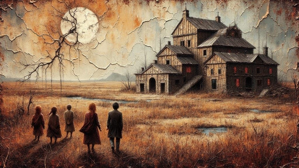 Tolkienesque Rusty Landscape in Divine Oil Style